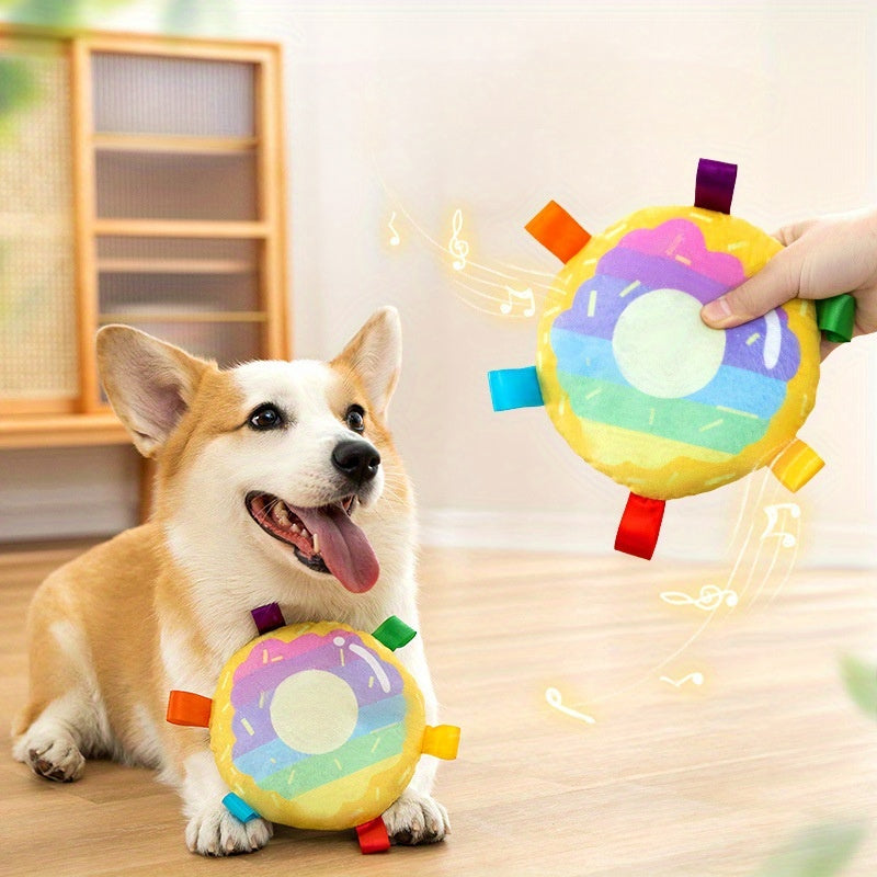 Cartoon Plush Flying Disc for Dogs