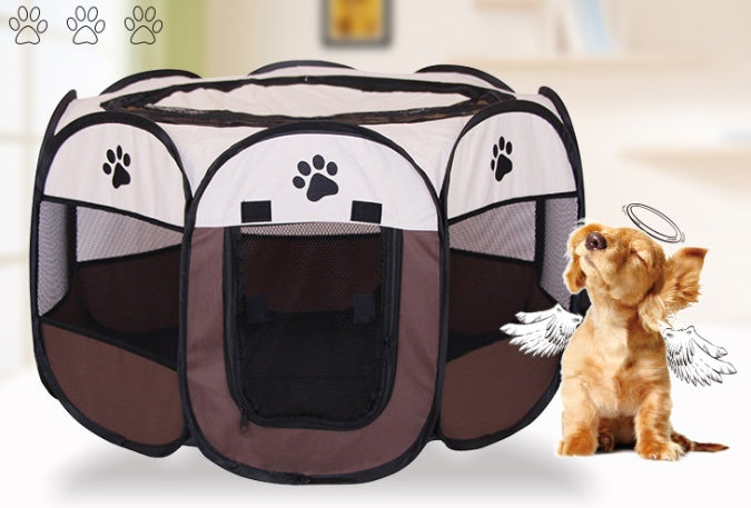 Fast folding Octagonal Pet Containment Crate