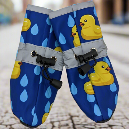Botas de lluvia para perros Ducky de goma para mascotas de moda, azul real