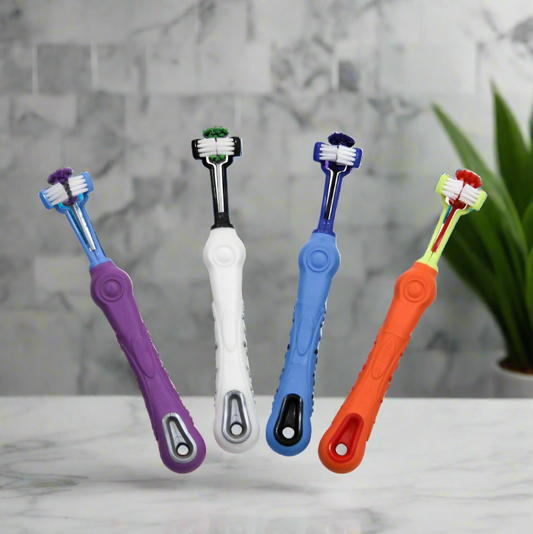 Triple-Edge Pet Toothbrush: Complete Oral Care