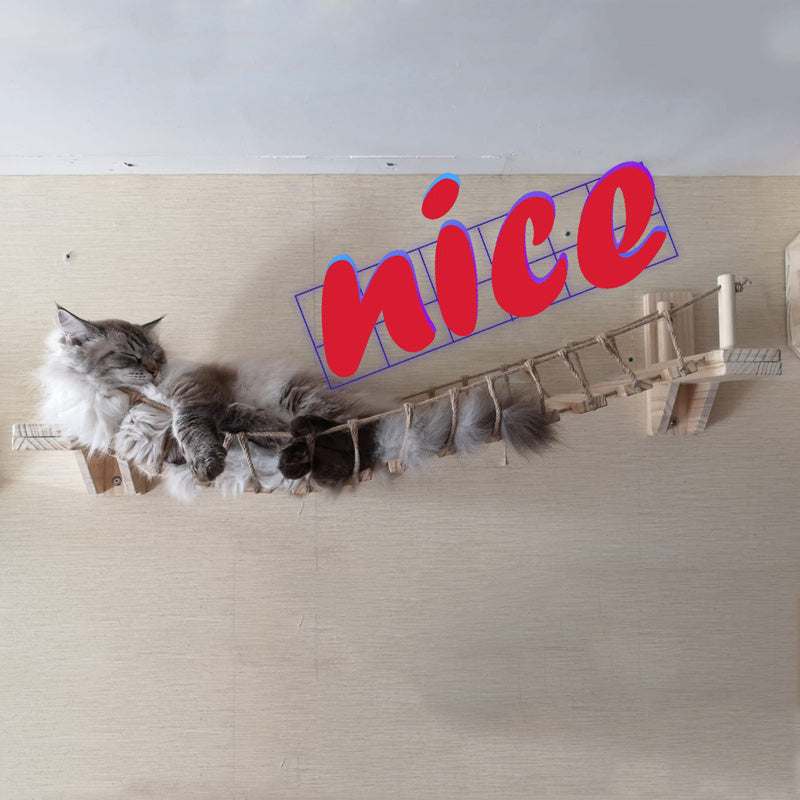 Pine Perch Palace: Deluxe Wall-Mounted Cat Playground