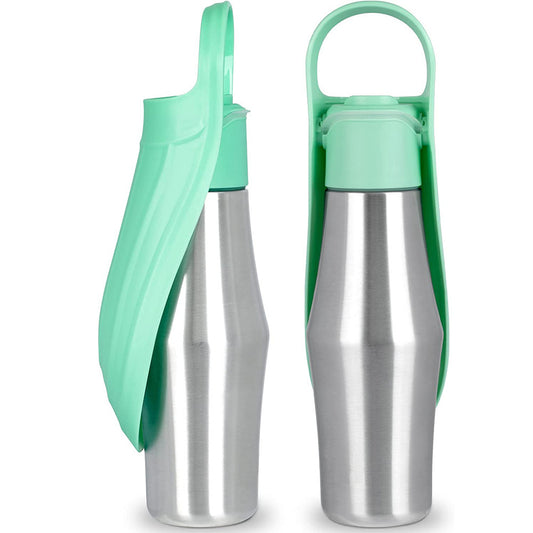 New Portable Pet Water Bottle Soft Silicone Leaf Design