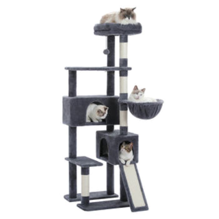 Deluxe Multi-Level Cat Tree with Sisal Scratching Posts and Condo