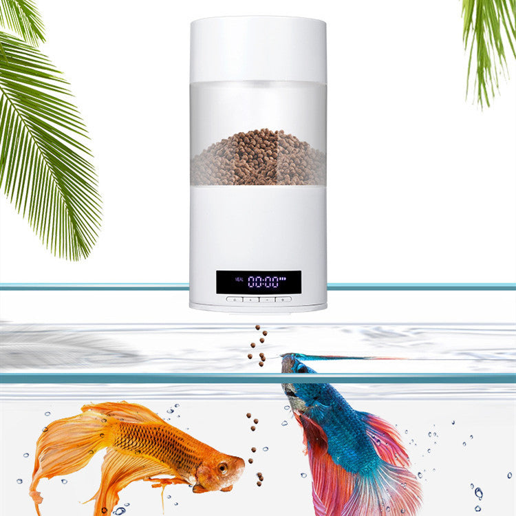 Effortless Aquatic Care: Programmable Fish Feeder for Home Aquariums