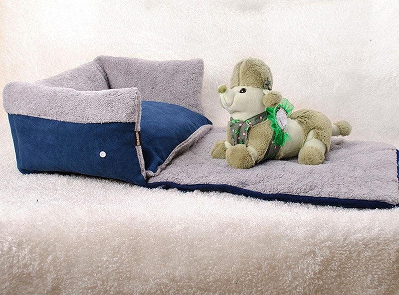 Snuggle Haven: Flip Pet Nest with Cozy Blanket