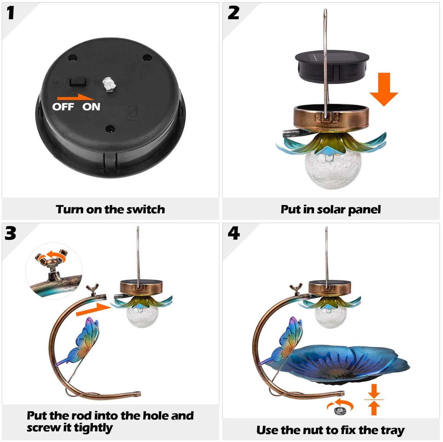 Solar Glow Crackle Ball Feeder