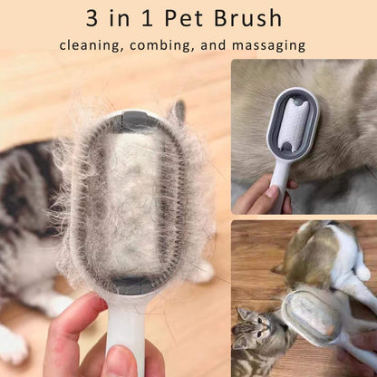 4-in-1 Deluxe Pet Grooming Brush with Water Dispenser