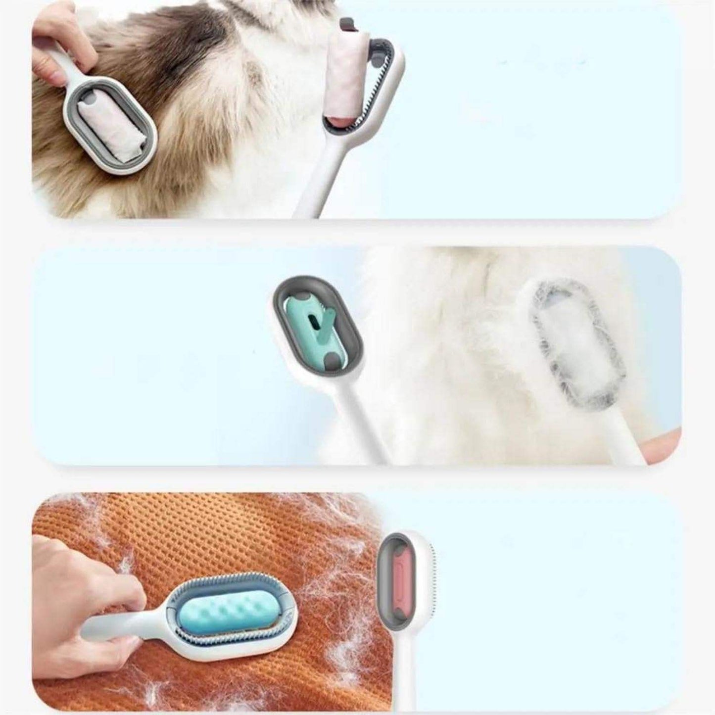 4-in-1 Deluxe Pet Grooming Brush with Water Dispenser