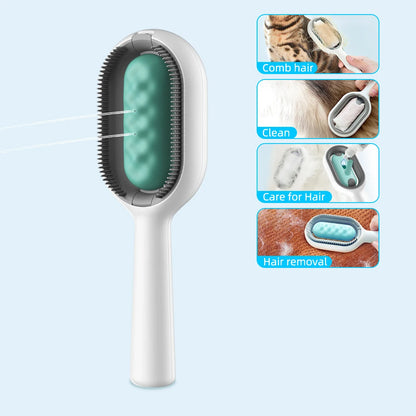 4-in-1 Deluxe Pet Grooming Brush with Water Dispenser