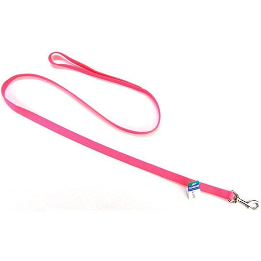 Coastal Pet Nylon Lead - Neon Pink - 4' Long x 5/8" Wide