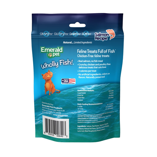 Emerald Pet Wholly Fish! Salmon Cat Treat 3oz.