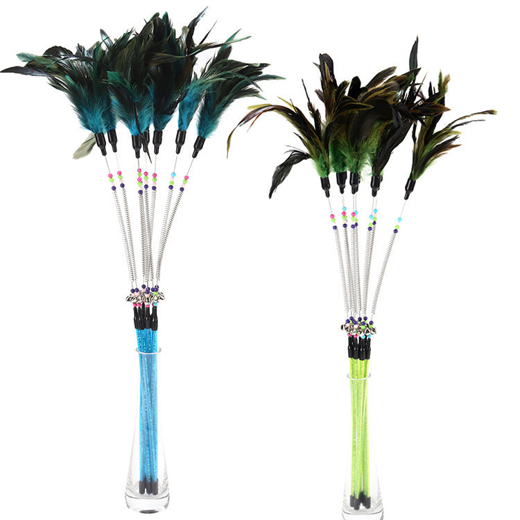 Colorful Spring Cat Feather Toy