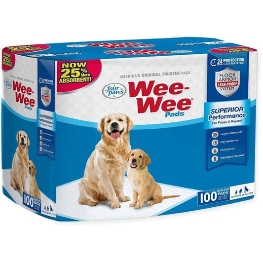 Four Paws Wee Wee Pads Original - 100 Pack (22" Long x 23" Wide)