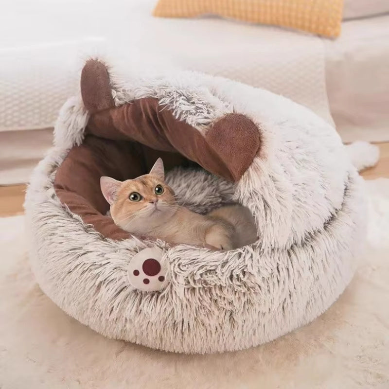 Plush Winter Pet Bed & Cat Cushion