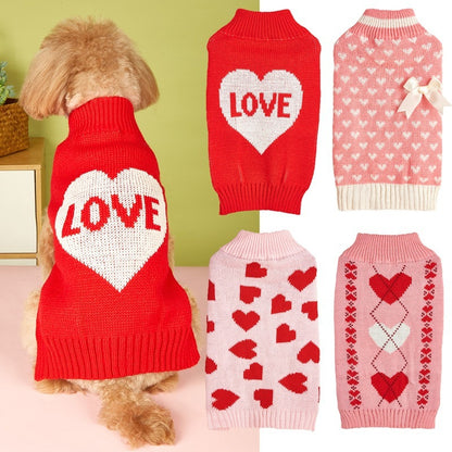 Fashion Heart Dog Sweater