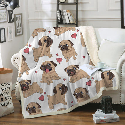 Cozy Puppy Series Double-Layer Winter Blanket