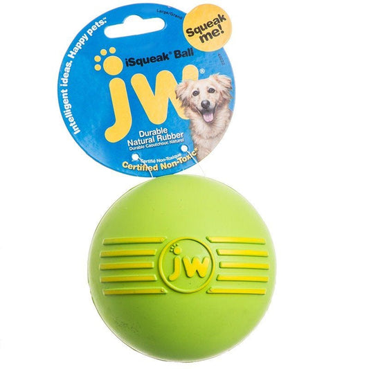 JW Pet iSqueak Ball - Rubber Dog Toy - Medium - 3" Diameter