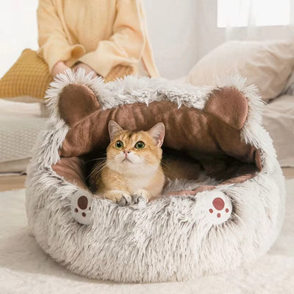 Plush Winter Pet Bed & Cat Cushion