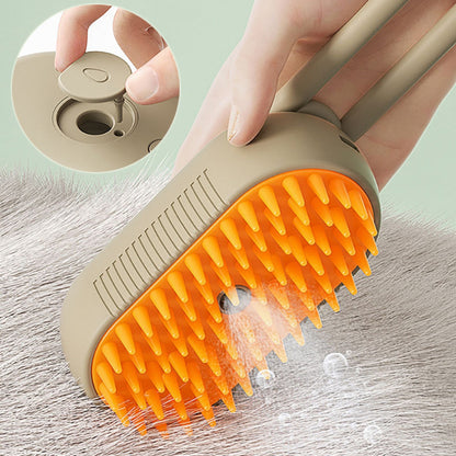 Pet Steamy Brush 3 In 1 Electric Spray