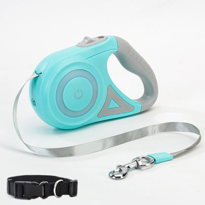 Pet Retractable Spotlight Leash with Collar