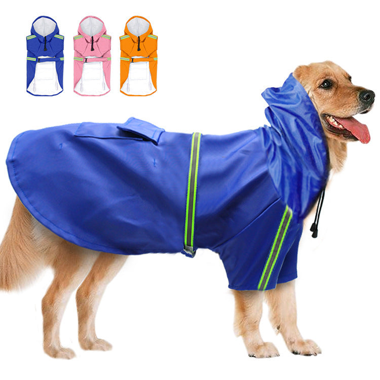 Chubasquero impermeable y reflectante para perros de primavera y verano.