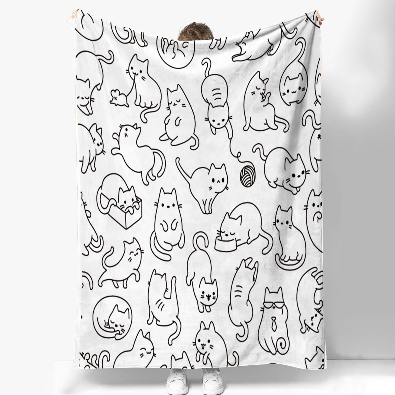 Cute Cat Flannel Blanket