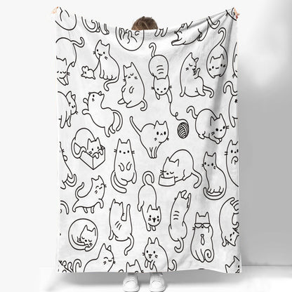 Cute Cat Flannel Blanket