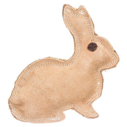 Spot Dura-Fused Leather Rabbit Dog Toy - 8" Long x 7.5" High