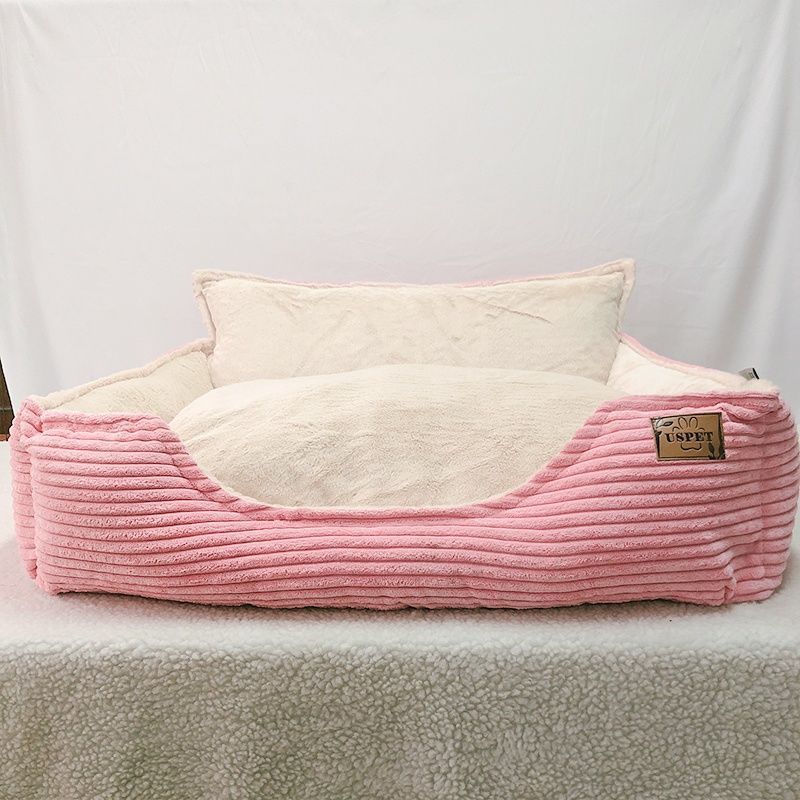 Cozy Haven: Deluxe Plush Kennel Bed for Pets