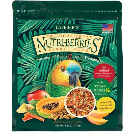 Lafeber Tropical Fruit Nutri-Berries Macaw & Cockatoo Food - 10 oz