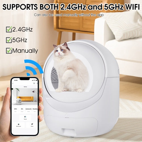 Smart Litter Box with WiFi & Double Deodorization