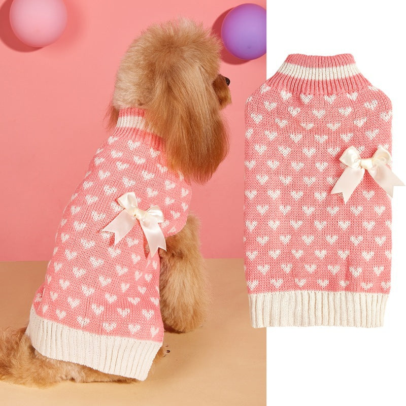 Fashion Heart Dog Sweater