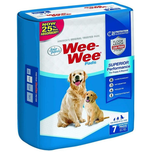 Four Paws Wee Wee Pads Original - 7 Pack (22" Long x 23" Wide)