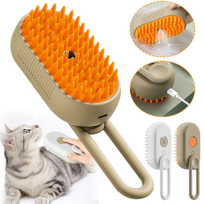 Pet Steamy Brush 3 In 1 Electric Spray