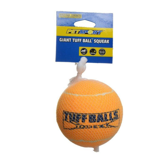 Petsport USA Tuff Ball Squeak Dog Toy - Giant - 1 Pack - (4" Diameter Ball)