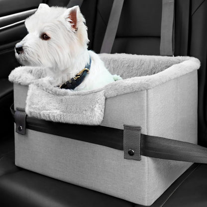 Compact Pet Booster Seat with Safety Harness