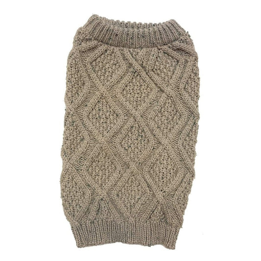 Outdoor Dog Fisherman Dog Sweater - Taupe