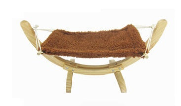 Cozy Claws Luxury Wooden Cat Hammock: The Purr-fect Pet Lounger