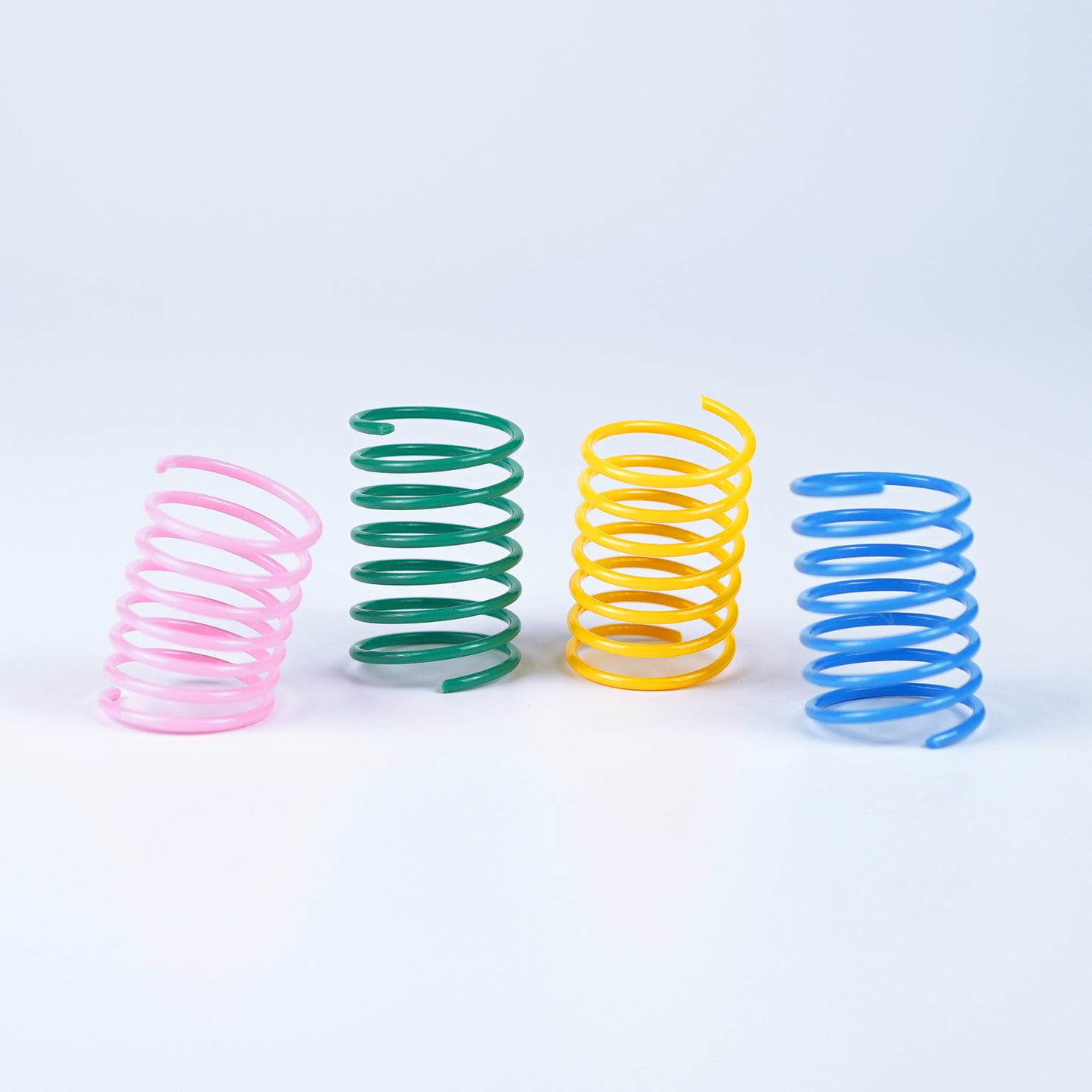 Whisker Widgets: Colorful Plastic Spring Frenzy Cat Toy Set