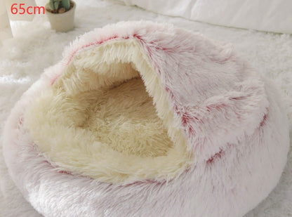 Fluffy Round Plush Pet Bed