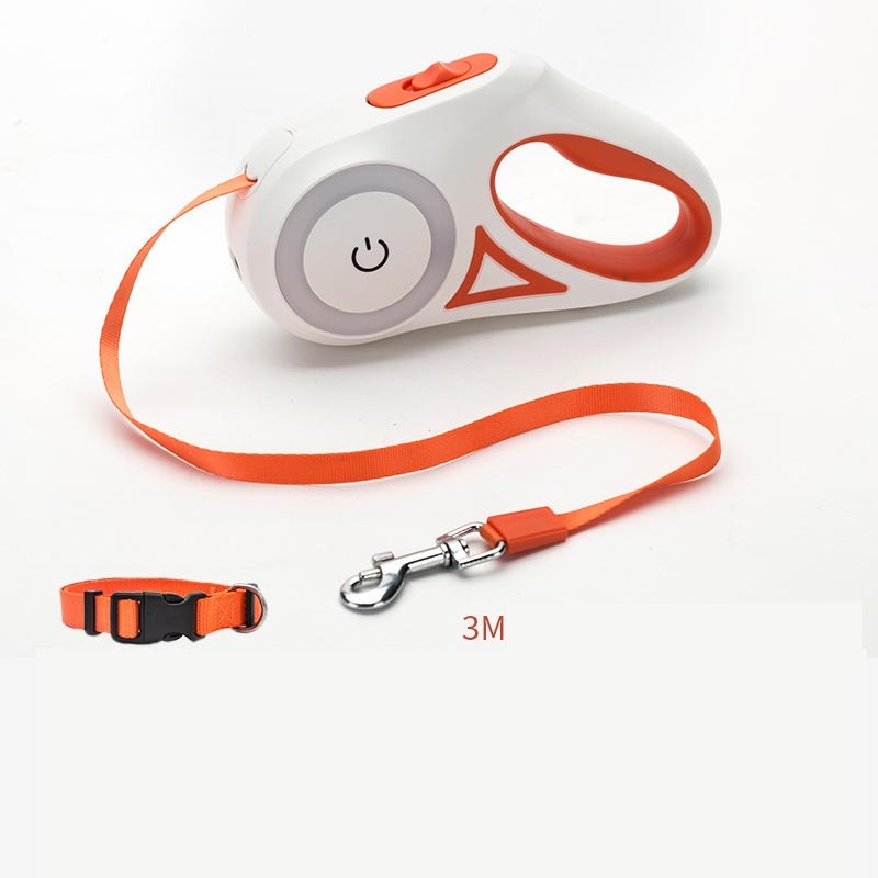 Pet Retractable Spotlight Leash with Collar