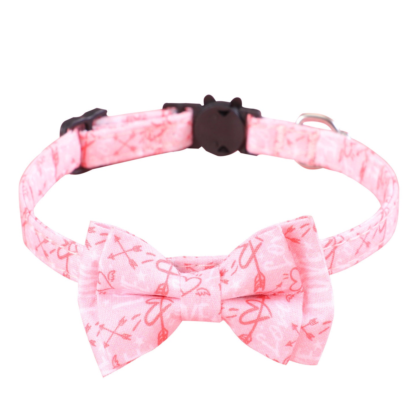 Valentine's Day Pet Collar with Bow Tie