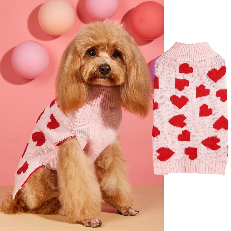 Fashion Heart Dog Sweater