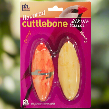 Prevue Birdie Basics Flavored Cuttlebone Orange and Vanilla Small 4in. Long - 2 count