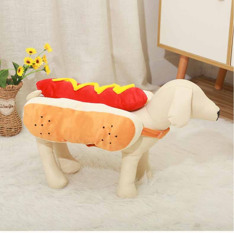 Hot Dog Havoc: Hilarious Halloween Costume for Pups