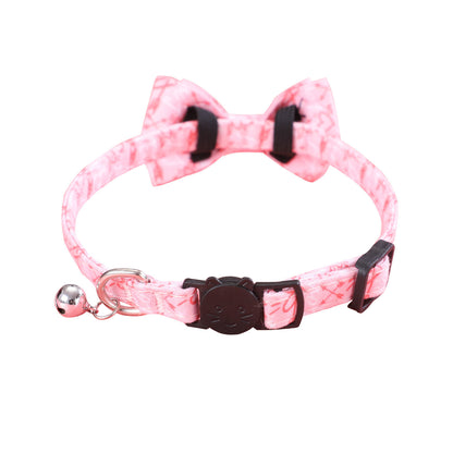 Valentine's Day Pet Collar with Bow Tie