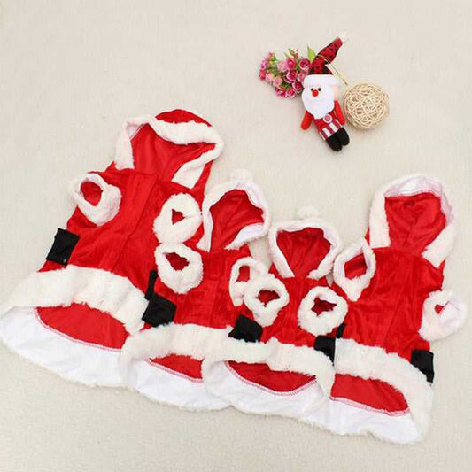 Christmas Dog Clothes Pet Vest Shirt Dog Winter Dress Warm Coat Jacket Clothing For Small Dogs Dress