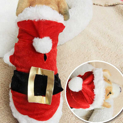 Christmas Dog Clothes Pet Vest Shirt Dog Winter Dress Warm Coat Jacket Clothing For Small Dogs Dress