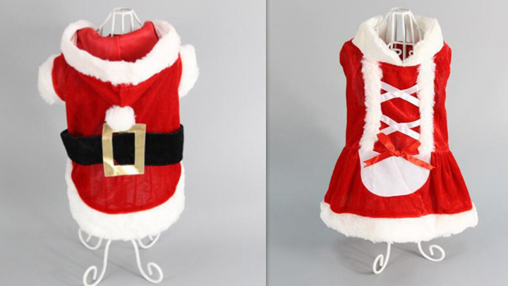 Christmas Dog Clothes Pet Vest Shirt Dog Winter Dress Warm Coat Jacket Clothing For Small Dogs Dress