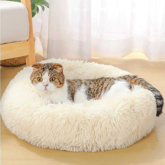 Dog Bed Super Soft Washable Long Plush Pet Kennel Deep Sleep